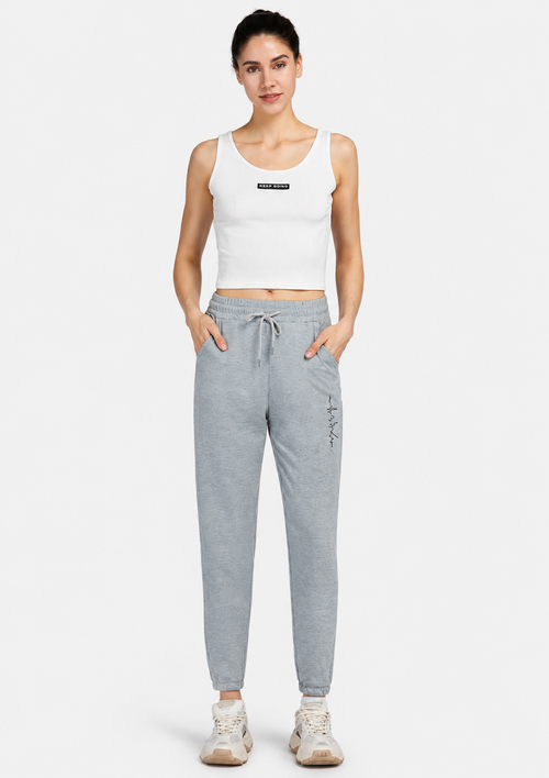 Women's Casual ECG Print Drawstring Sweatpants With Elastic Hem
