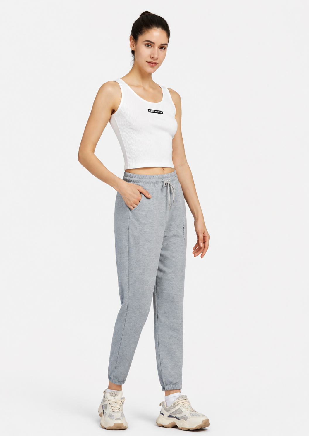 Women's Casual ECG Print Drawstring Sweatpants With Elastic Hem