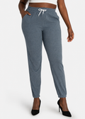 Women's Casual Space Dye High Waist Slim Fit Drawstring Ankle Pants